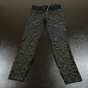 Under Armour Speedpocket Tights Womens Medium Black Gray/Brown Floral 27x25" New